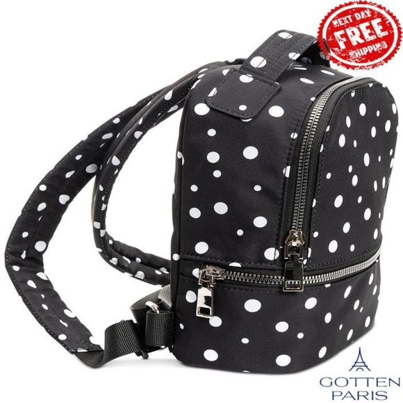 I.N.C. International Concepts Mini Backpack Black Dots Women\'s Bag